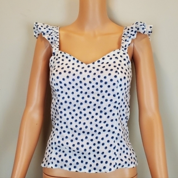 H&M polka-dot Sleeveless cropped top size XS - Picture 4 of 15